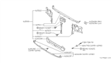 Diagram for 1996 Nissan Pathfinder Radiator Support - 62550-0W000