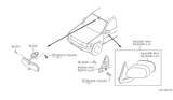 Diagram for Nissan Pathfinder Mirror Cover - 80292-5W900