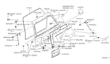 Diagram for 1999 Nissan Pathfinder Door Hinge - 90321-0W006