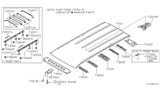 Diagram for 1996 Nissan Pathfinder Hood Hinge - 73230-0W030