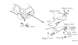 Diagram for Nissan Pathfinder Fuel Door Release Cable - 78827-2W100
