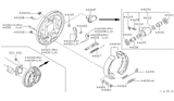 Diagram for Nissan Pathfinder Wheel Cylinder - 44100-3W400