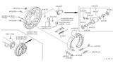 Diagram for 1999 Nissan Pathfinder Brake Backing Plate - 44030-0W710