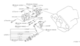 Diagram for 1997 Nissan Pathfinder Timing Belt Idler Pulley - 11947-0W000