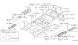 Diagram for 1996 Nissan Pathfinder Exhaust Heat Shield - 74752-0W001