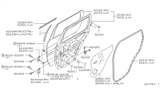 Diagram for 1997 Nissan Pathfinder Door Check - 82430-0W000