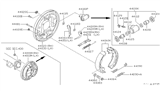 Diagram for Nissan Pathfinder Brake Shoe Set - 44060-0W725