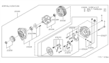 Diagram for 1996 Nissan Pathfinder Alternator - 23100-0W001