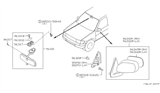 Diagram for 1999 Nissan Pathfinder Mirror Cover - 80292-0W000