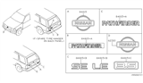 Diagram for 1999 Nissan Pathfinder Emblem - 90895-2W611