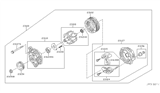 Diagram for 1999 Nissan Maxima Alternator Pulley - 23150-40U00