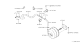 Diagram for Nissan Stanza Brake Booster Vacuum Hose - 47471-16E01
