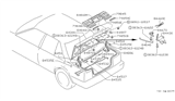 Diagram for 1987 Nissan 200SX Body Mount Hole Plug - 64899-U9600