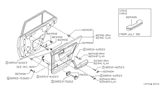 Diagram for 1987 Nissan Stanza Armrest - 82940-D4001