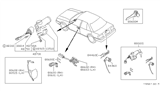 Diagram for 1987 Nissan Stanza Door Lock Cylinder - 84660-D4025