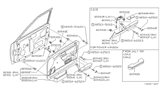 Diagram for 1989 Nissan Stanza Armrest - 80940-D4101