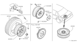 Diagram for 1992 Nissan Stanza Wheel Cover - 40315-71E00