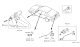 Diagram for 1987 Nissan Stanza Trunk Lock Cylinder - 90600-D3525