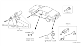 Diagram for 1987 Nissan Stanza Door Lock Cylinder - 90600-D3525