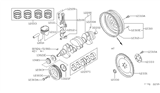 Diagram for 1989 Nissan Stanza Piston - 12010-D3605