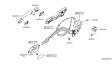 Diagram for 2019 Nissan Murano Rear Passenger Door Handle Latch - 82501-5AA0E