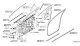 Diagram for 2018 Nissan Maxima Body Mount Hole Plug - 64890-ZX00A