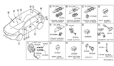 Diagram for Nissan Maxima Mirror Switch - 25570-3TB1A