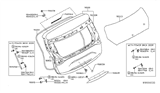 Diagram for 2019 Nissan Murano Lift Support - 90451-5AA1A