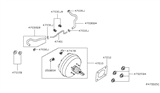 Diagram for 2016 Nissan Murano Brake Booster Vacuum Hose - 47474-5AA0A