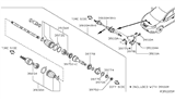 Diagram for 2015 Nissan Murano Axle Shaft - 39100-5AA1A