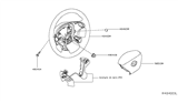 Diagram for 2016 Nissan Murano Steering Wheel - 48430-5AB6A