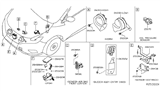 Diagram for 2019 Nissan Murano Air Bag Sensor - 98581-5NA8A