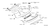 Diagram for Nissan Murano Bumper - 850B2-5AA0A