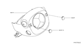Diagram for 2015 Nissan Murano Steering Column Cover - 48470-5AA0B