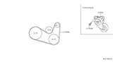 Diagram for Nissan Maxima Timing Belt Tensioner - 11955-3JA0B