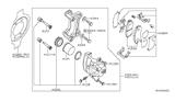 Diagram for 2013 Nissan Pathfinder Brake Bleeder Screw - 41128-JA00A