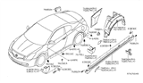 Diagram for 2012 Nissan Altima Wheelhouse - 76749-ZX50A