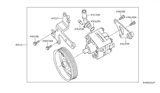 Diagram for 2012 Nissan Altima Power Steering Pump - 49110-ZX01B