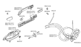 Diagram for 2010 Nissan Maxima Rear Door Striker - 80570-ZX01A