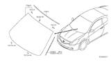 Diagram for 2011 Nissan Altima Windshield - 72700-JB100