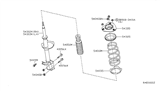 Diagram for Nissan Maxima Bump Stop - 54050-JA000