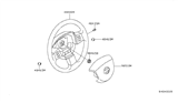 Diagram for 2013 Nissan Altima Steering Wheel - 48430-JA000