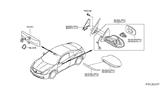 Diagram for 2009 Nissan Altima Car Mirror - 96302-JB10E