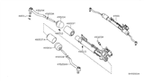 Diagram for 2011 Nissan Altima Steering Gear Box - 49001-ZN52B