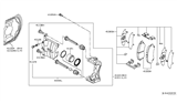 Diagram for Nissan Versa Brake Caliper Piston - 41121-5RB0A