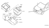 Diagram for Nissan Versa Note Battery Tray - 64860-1HL0A