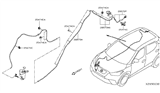 Diagram for 2018 Nissan Kicks Windshield Washer Nozzle - 28972-5RB0A