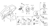 Diagram for 2018 Nissan Kicks Headlight Switch - 25560-5RL0A