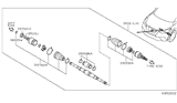 Diagram for Nissan Drive Shaft - 39101-5RD1A