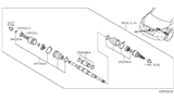 Diagram for 2018 Nissan Kicks Axle Shaft - 39101-5RD1A